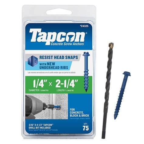 1/4 inch concrete anchors|1 4 inch tapcon screws.